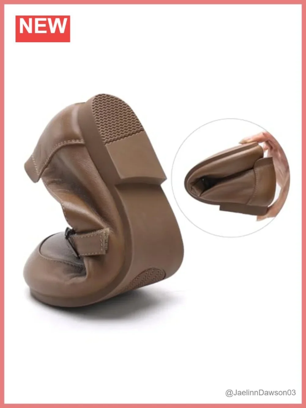 Leather Round Toe Buckle Flats Women Slip-On Dressy Work Shoes